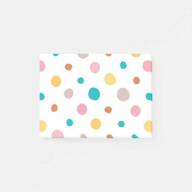 Post-it® Points d'aquarelle multicolores (Devant)