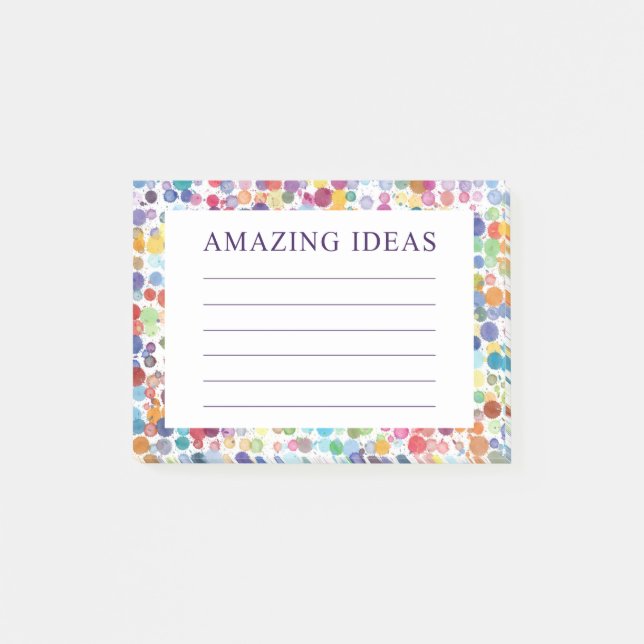 Post-it® Points de aquarelle Idées incroyables (Devant)