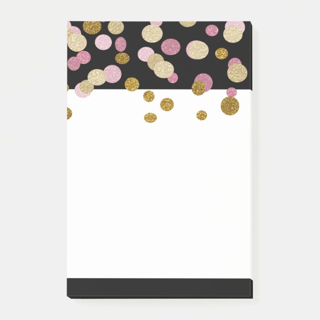 Post-it® Points de Parties scintillant en or et en rose FAU (Devant)