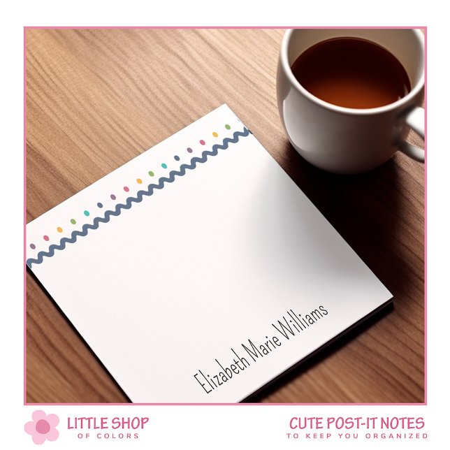 Post-it® Points de polka arc-en-ciel Personnalisés (Créateur téléchargé)