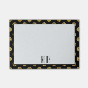 Post-it® Points fascinants et noirs d'or chic