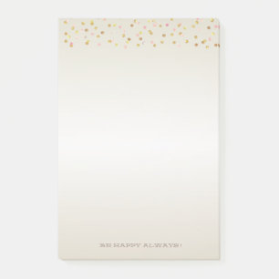 Post-it® Points Modernes Dorés, Confettis - Personnalisés