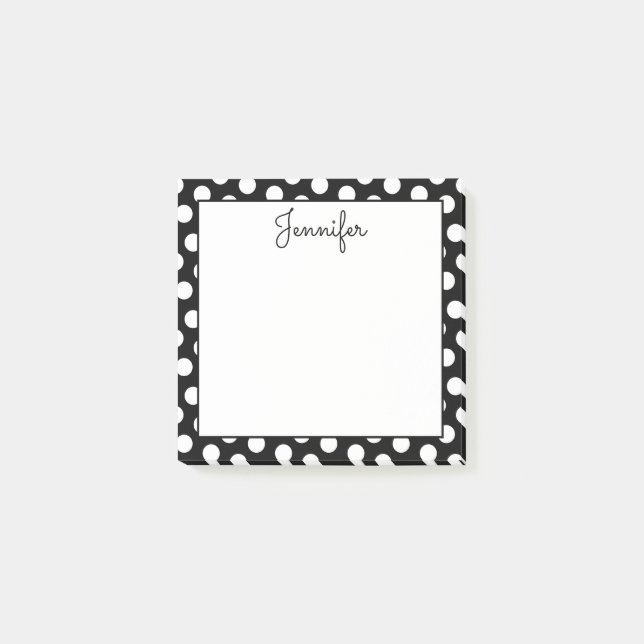Post-it® Points noirs et blancs personnalisés (Devant)