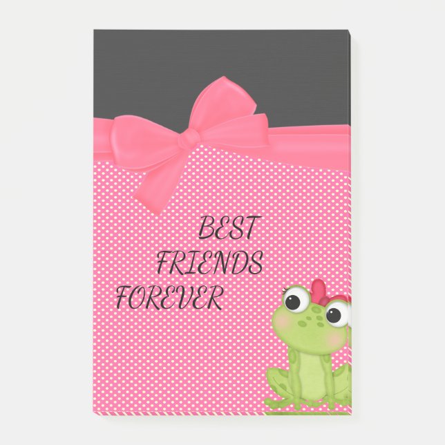 Post-it® Points polka, Grenouille mignonne - Message motiva (Devant)