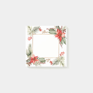 Post-it® Pointsettia et frontière À feuillage persistant