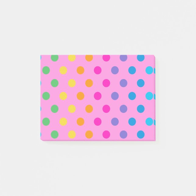 Post-it® pois arc-en-ciel (Devant)