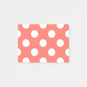 Post-it® Pois blancs sur corail vivant