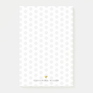 Post-it® Pois gris clair