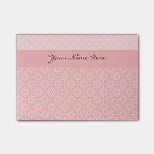 Post-it® Pois rose et blanc mignon