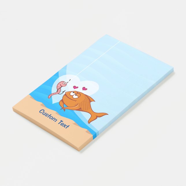 Post-it® Poisson et appât en amour (Incliné)