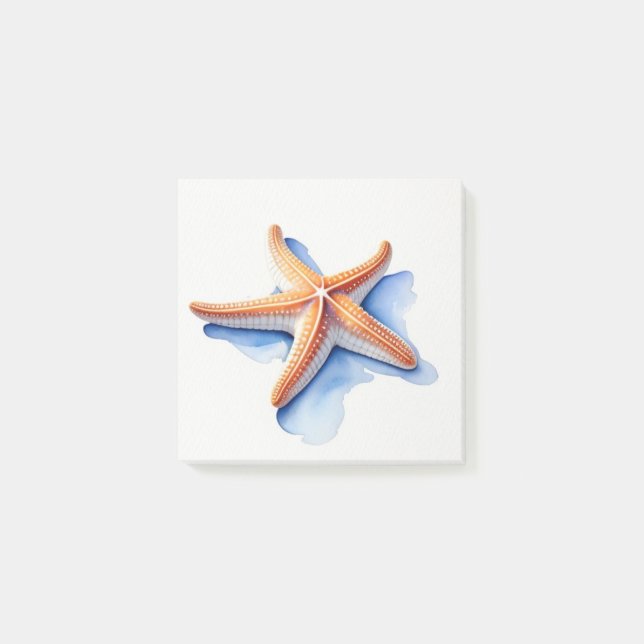 Post-it® Poisson étoilé et silhouette bleue (Devant)