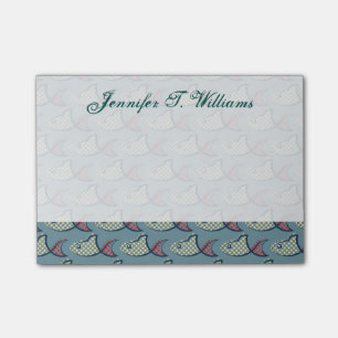 Post-it® Poisson Poisson Pointillé Ajouter votre nom