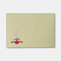 Poisson rouge avec gros yeux dessin animé