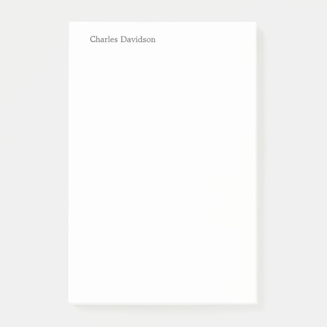 Post-it® Police classique professionnelle Minimaliste Nom s (Devant)