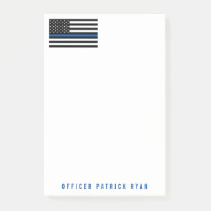 Post-it® Police Mince Blue Line American Flag Ajouter un no