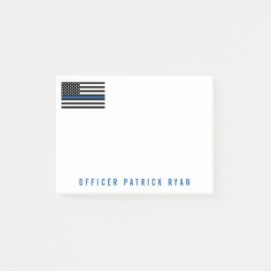 Post-it® Police Mince Blue Line American Flag Ajouter un no