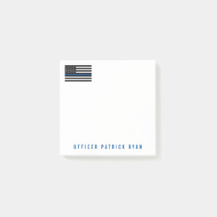 Post-it® Police Mince Blue Line American Flag Ajouter un no