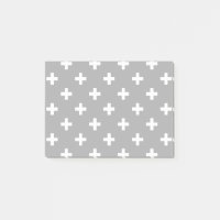 Polka blanche croise sur gris