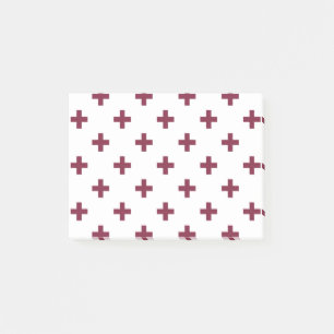 Post-it® Polka de mûre croise sur blanc