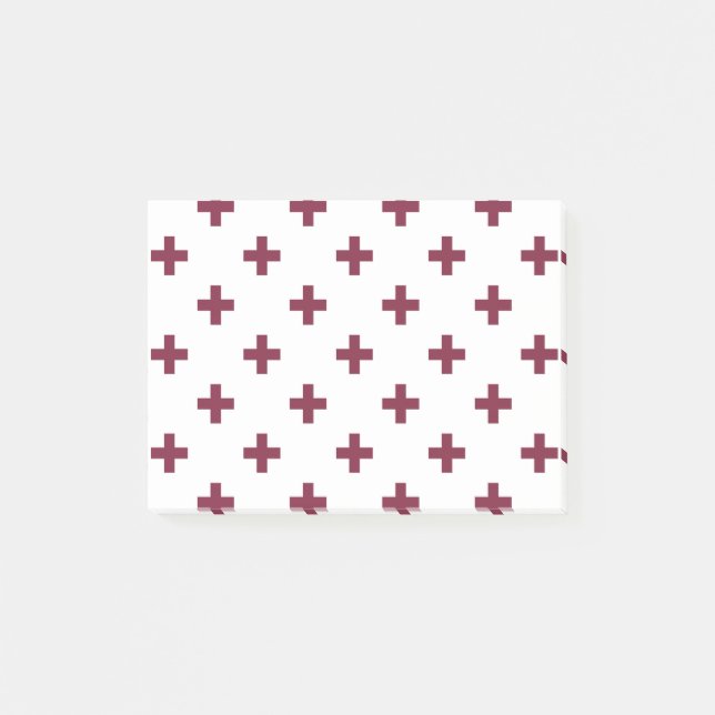 Post-it® Polka de mûre croise sur blanc (Devant)