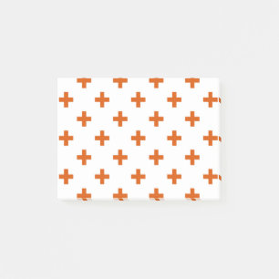 Post-it® Polka orange croise sur blanc