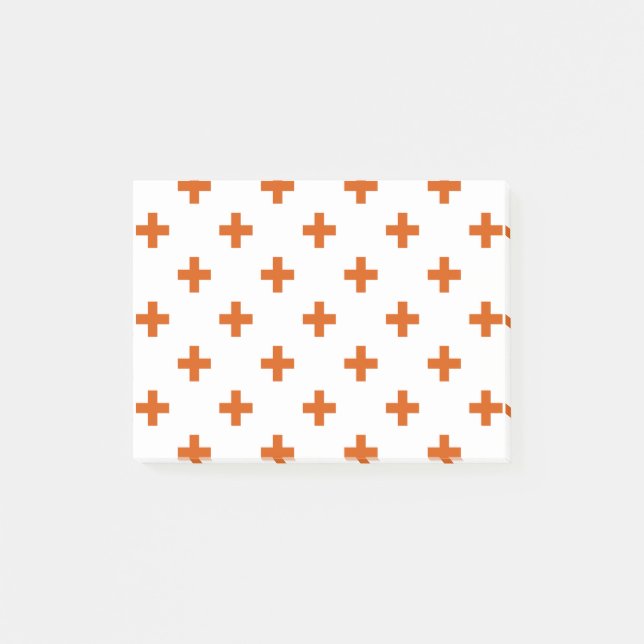 Post-it® Polka orange croise sur blanc (Devant)