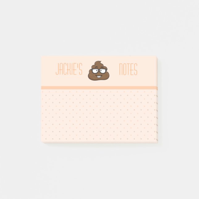 Post-it® Polka Poo 4x3 de pêche (Devant)