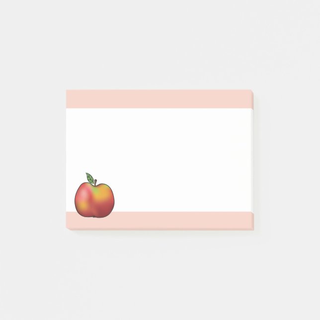 Post-it® Pomme Carton Rouge Et Rose (Devant)