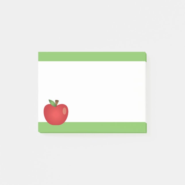 Post-it® Pomme de dessin animé rouge (Devant)