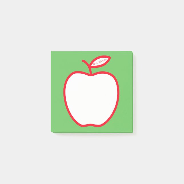 Post-it® Pomme de l'enseignant (Devant)