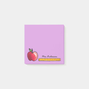 Post-it® Pomme et règle Professeur personnalisé Purple 3 x 