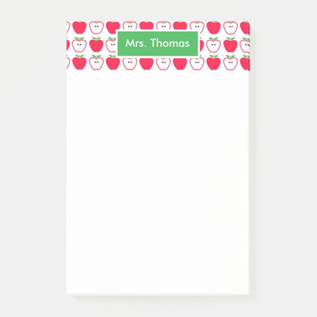 Post-it® Pomme rouge et blanche Poster personnalisé Note It (Devant)