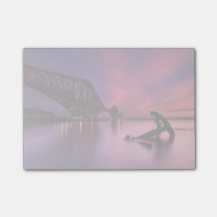 Post-it® Pont Forth Rail Au Coucher Du Soleil Écosse