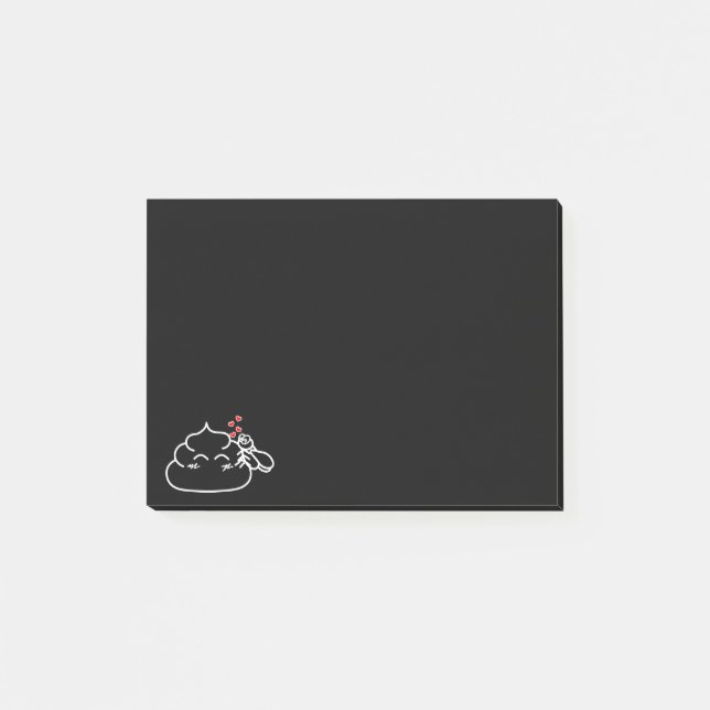 Post-it® Poop in Love - Brootsch le PooPoo (Devant)