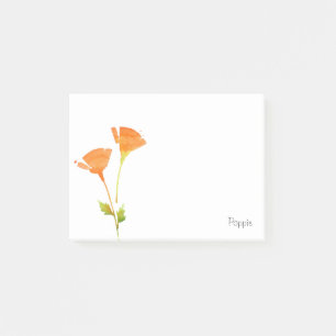 Post-it® Poppies californiennes d'aquarelle moderne