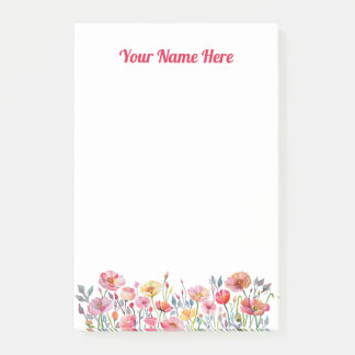 Post-it® Poppies on Parade Post It Notes