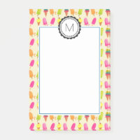 Popsicles et crème glacée Monogramme personnalisé