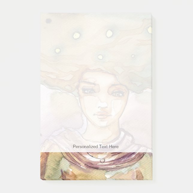 Post-it® Portrait Abstrait et jolie femme (Devant)