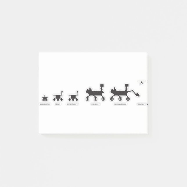 Post-it® Portrait de la famille Mars Rovers (Devant)