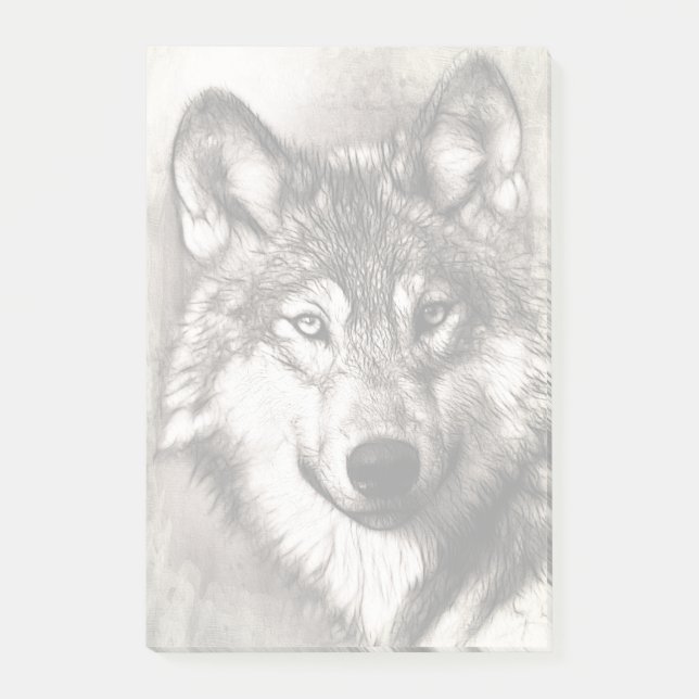 Post-it® Portrait de loup (Devant)