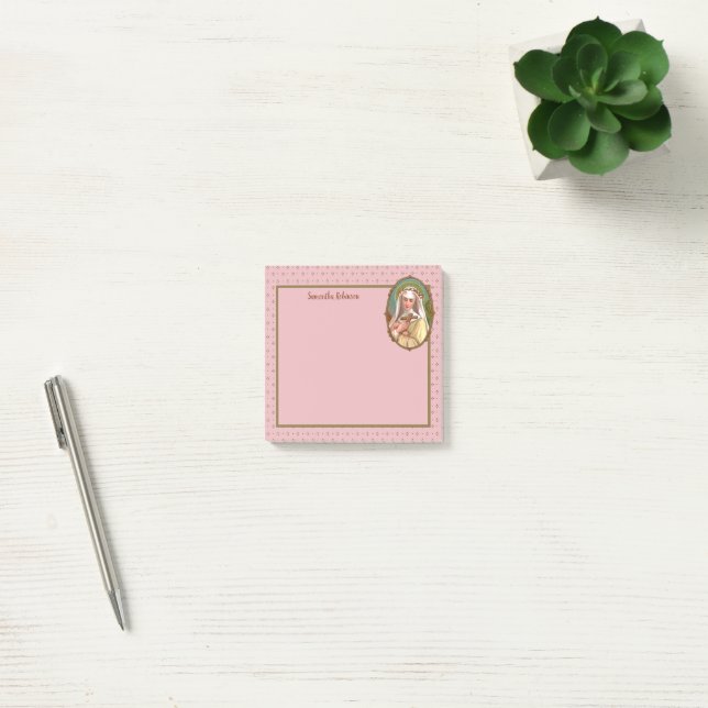 Post-it® Portrait encadré de Saint Rose de Lima (M 024b) (Bureau)