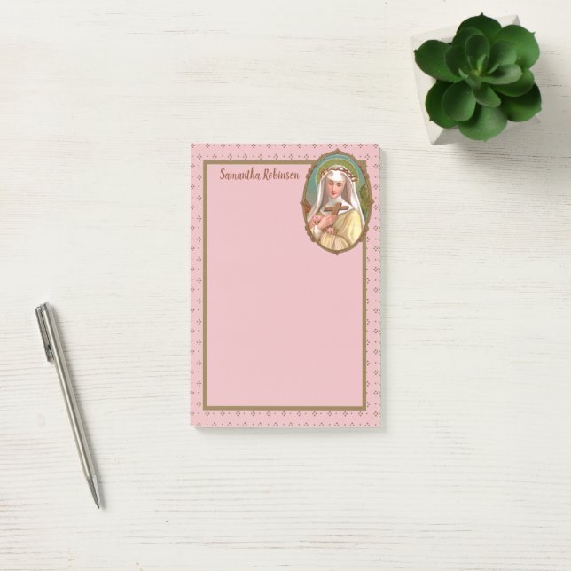 Post-it® Portrait encadré de Sainte Rose de Lima (M 024b) (Bureau)