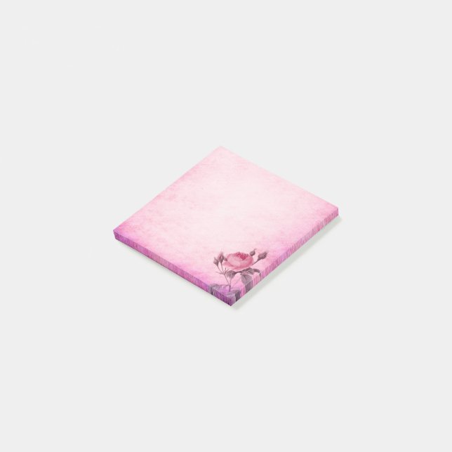 Post-it® Post-it aux fleurs roses (Incliné)