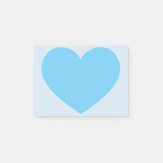 Post-it® Post-it bleu de coeur d'Emoji (Devant)
