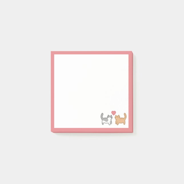 Post-it® Post it de gatitos enamorados (Devant)