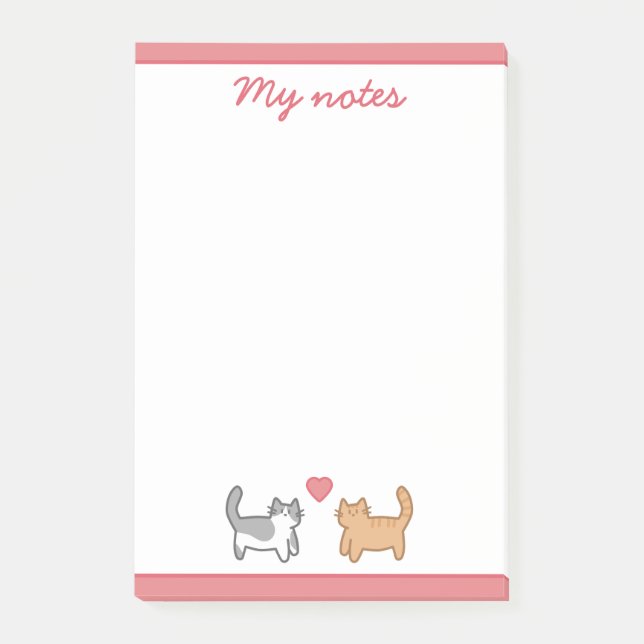 Post-it® Post it de gatitos enamorados (Devant)