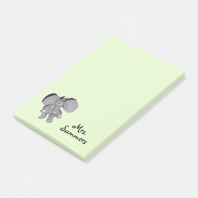 Post-it® Post-it Note - Eléphant et nom du bébé (Incliné)