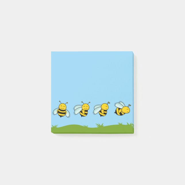 Post-it® Post-It Notes Abeilles Heureuses (Devant)