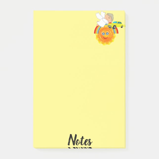 Post-it® Post-it Notes Ange Soleil Voiture (Devant)