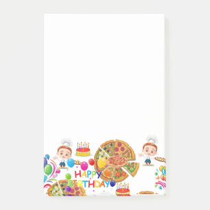 Post-it® Post-it Notes Bonne pizza d'anniversaire